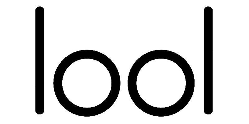 The image shows the word lol in lowercase, written with black lines in a simple, minimalist font. The design resembles the numbers 101—echoing Vu, la lunetterie à Montréal au plus grand inventaire de montures.